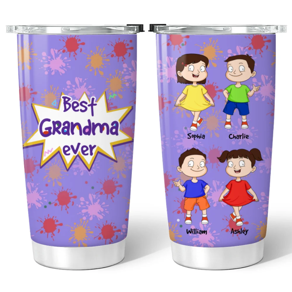 Best Grandma Ever Adorable Kids Personalized Tumbler - Image 7