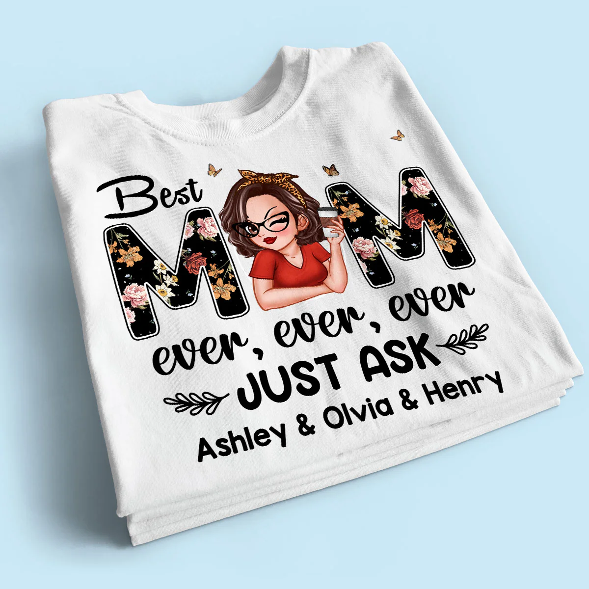 Best Mom Ever Custom Birth Month Flowers Personalized Shirt - Image 2