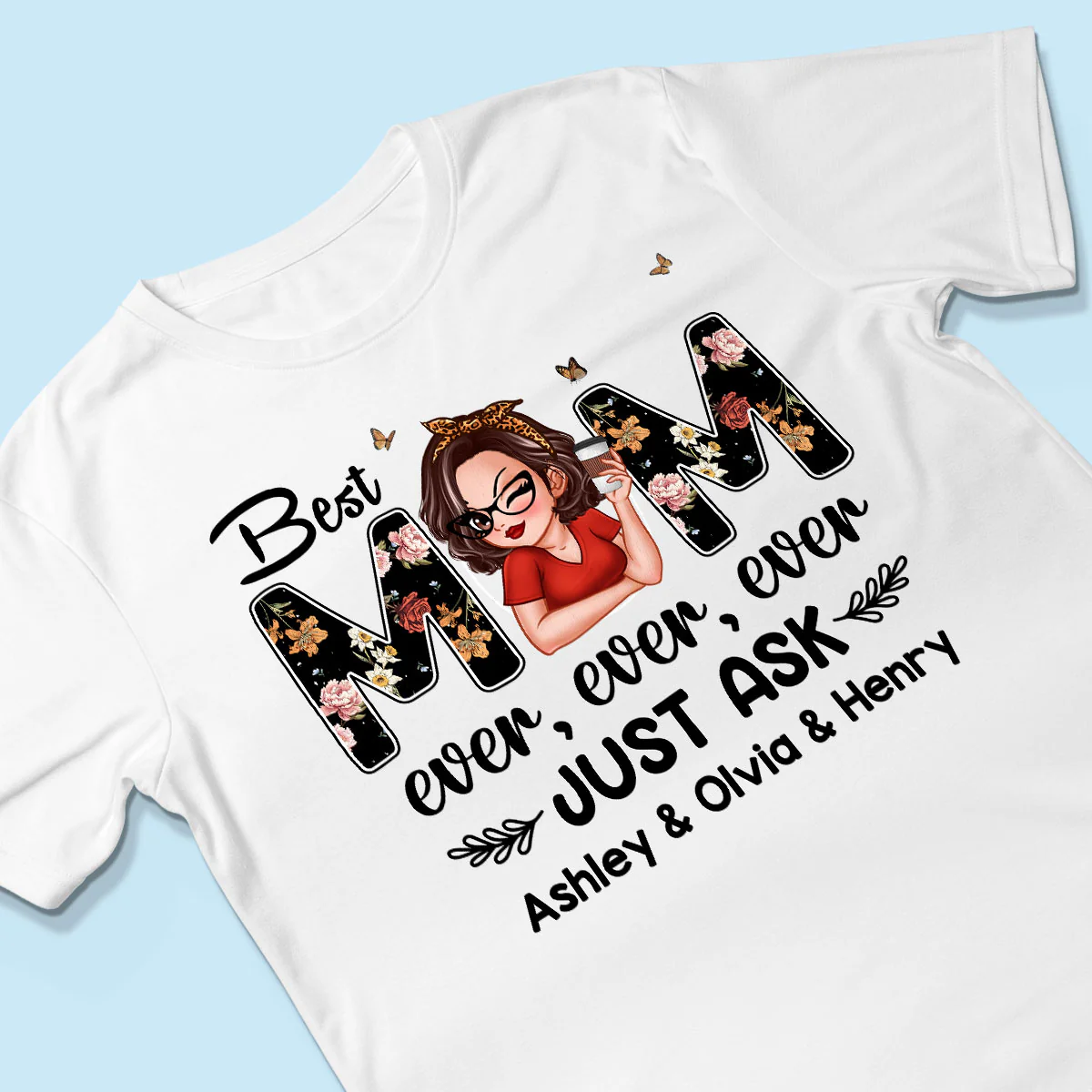 Best Mom Ever Custom Birth Month Flowers Personalized Shirt - Image 3