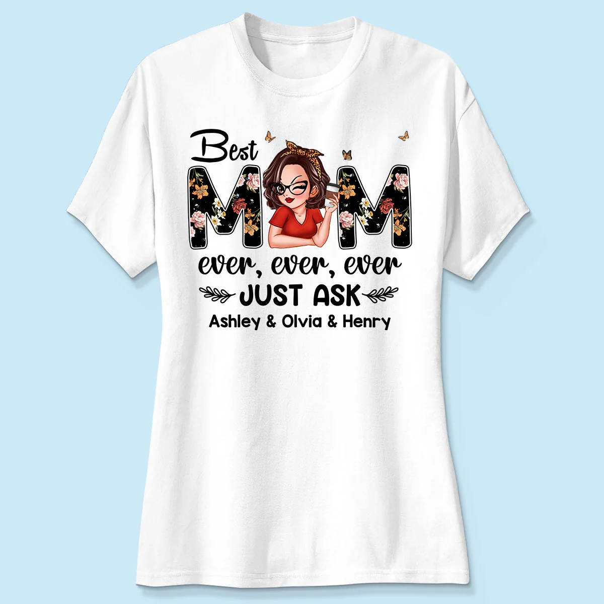Best Mom Ever Custom Birth Month Flowers Personalized Shirt - Image 4