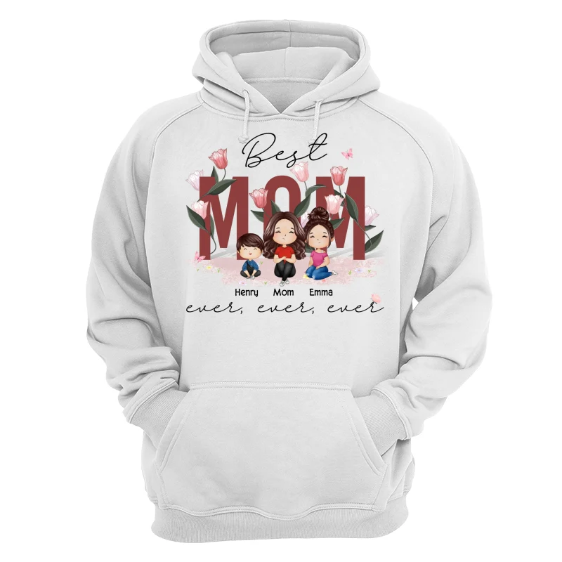 Best Mom Ever Ever Ever Flower Garden Doll Watercolor Personalized Shirt - Image 13