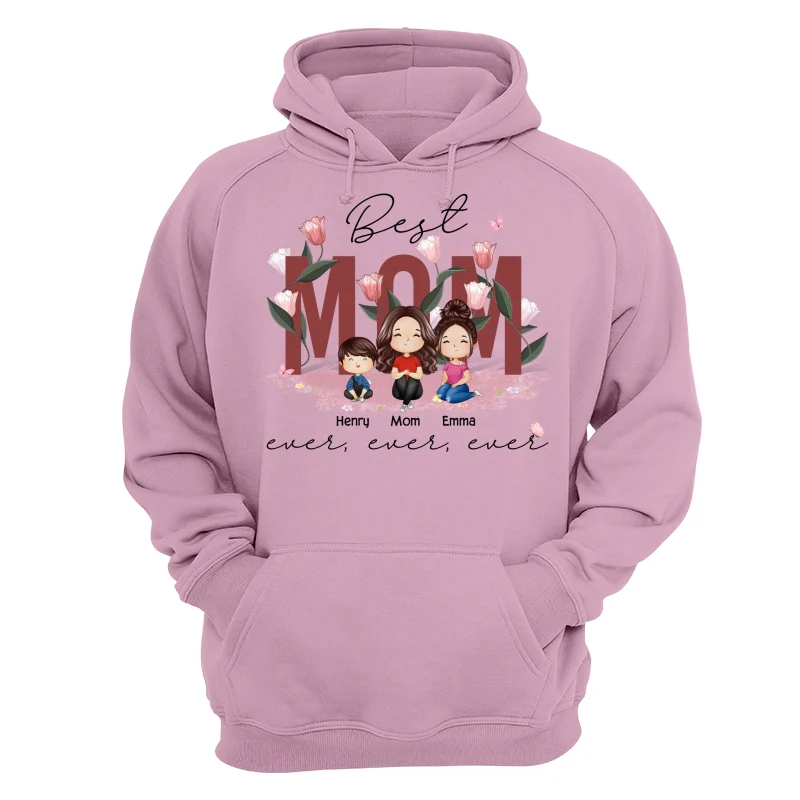Best Mom Ever Ever Ever Flower Garden Doll Watercolor Personalized Shirt - Image 15