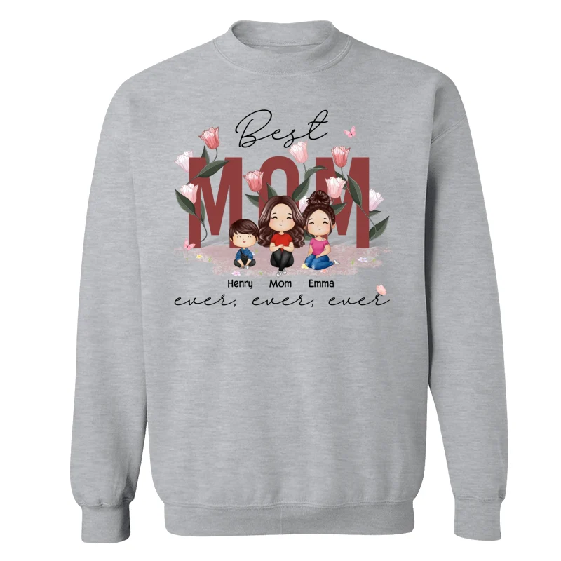 Best Mom Ever Ever Ever Flower Garden Doll Watercolor Personalized Shirt - Image 18