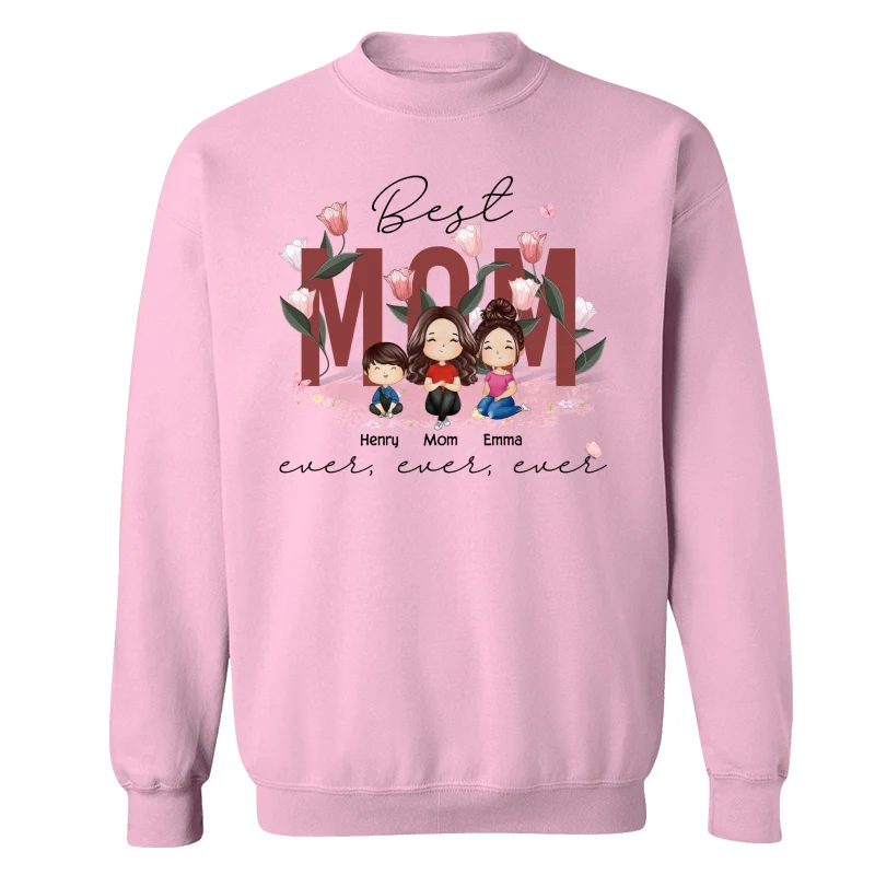 Best Mom Ever Ever Ever Flower Garden Doll Watercolor Personalized Shirt - Image 19