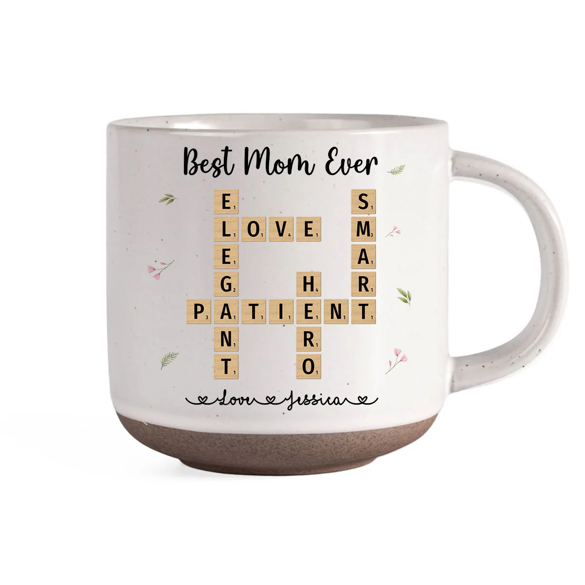 Best Mom Grandma Ever Appreciation Crossword Art - Created In A Moment Personalized Pottery Mug