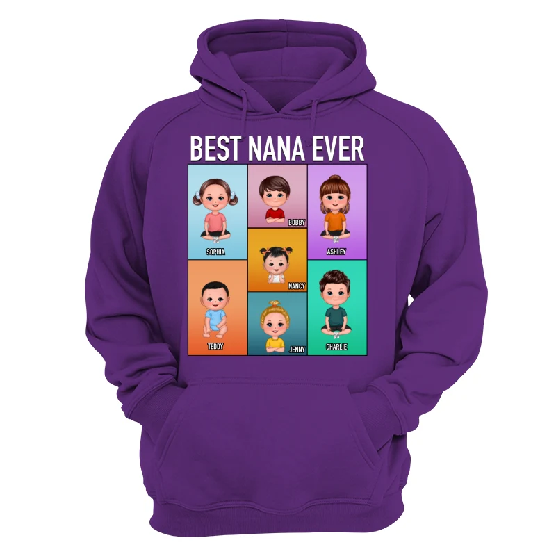 Best Mom Grandma Ever Doll Kids In Colorful Frame Personalized Shirt - Image 15