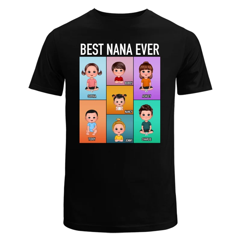 Best Mom Grandma Ever Doll Kids In Colorful Frame Personalized Shirt - Image 5