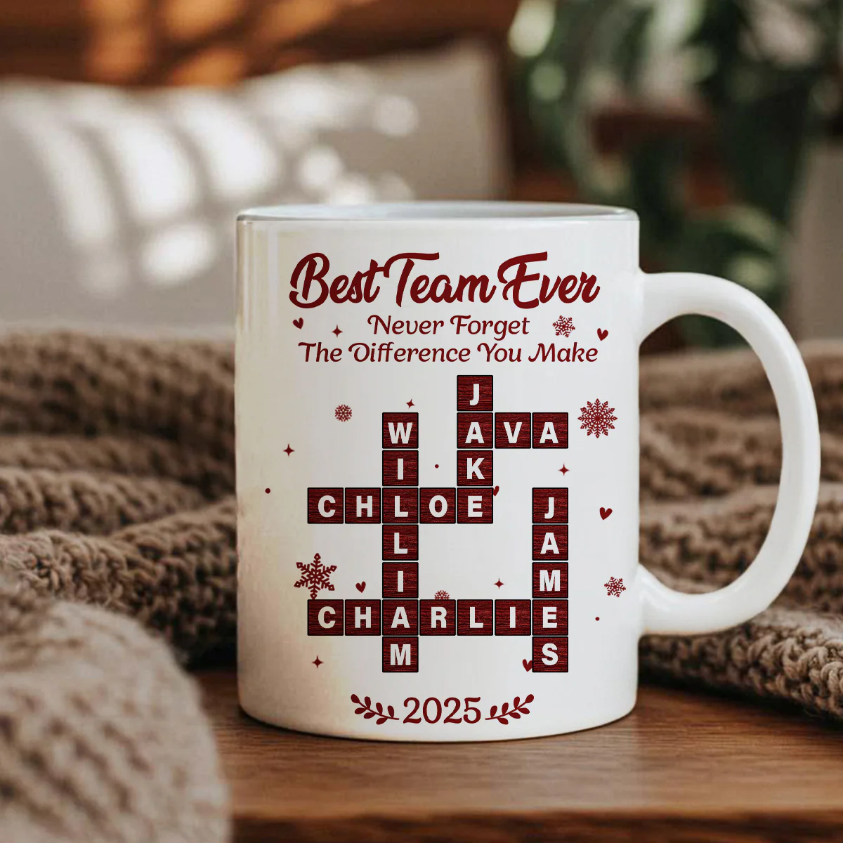 Best Team Ever Crossword - Personalized Mug - Christmas Gift for Co-worker - Image 7