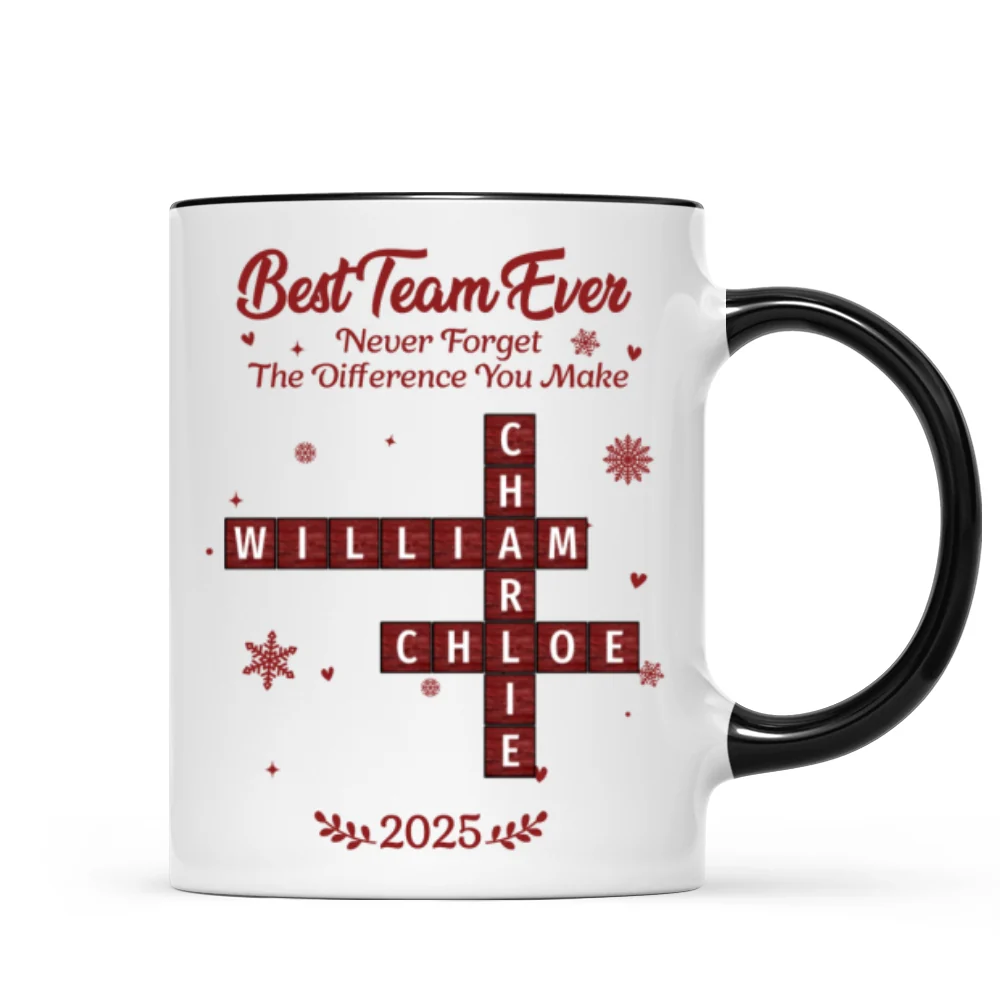 Best Team Ever Crossword - Personalized Mug - Christmas Gift for Co-worker - Image 9