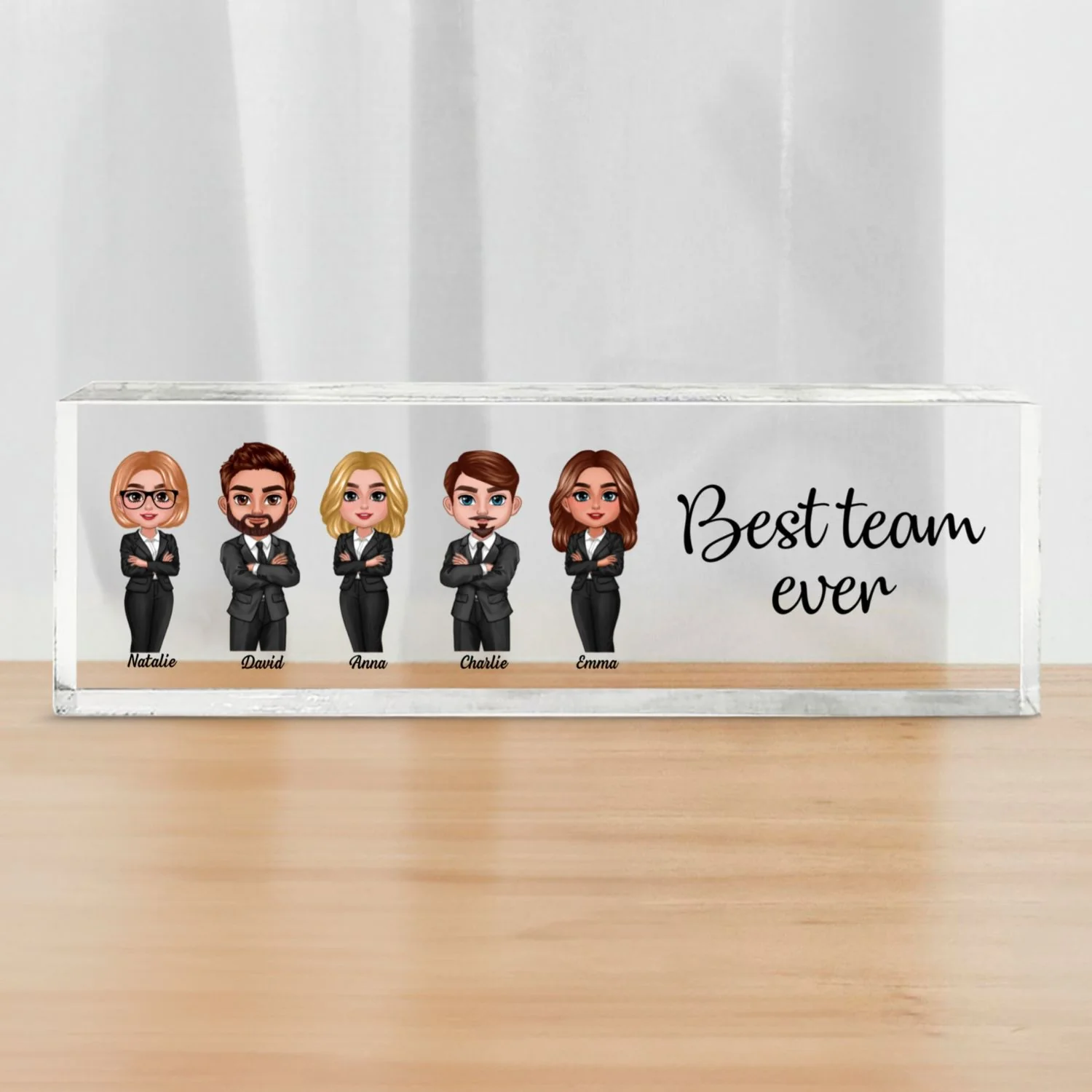 Best Team Ever Personalized Acrylic Desk Name Plate, Gift For Colleagues, Coworkers, Boss - Image 8