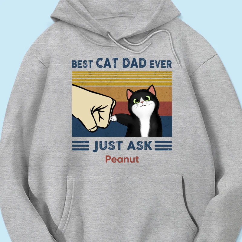 Perfect Gift for Cat Dads - Custom Cat Fist Bump - Personalized Shirt - Perfect Gift for Cat Dads - Image 10