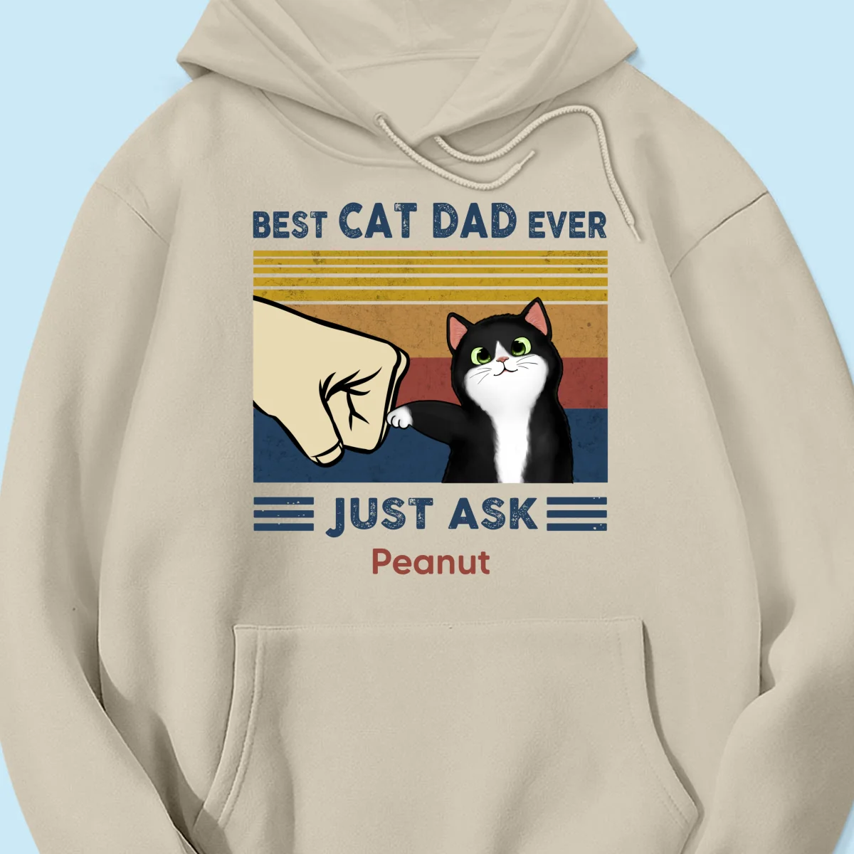Perfect Gift for Cat Dads - Custom Cat Fist Bump - Personalized Shirt - Perfect Gift for Cat Dads - Image 12