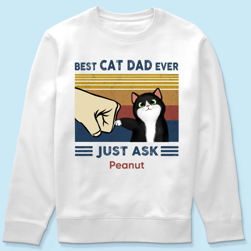 Perfect Gift for Cat Dads - Custom Cat Fist Bump - Personalized Shirt - Perfect Gift for Cat Dads - Image 13