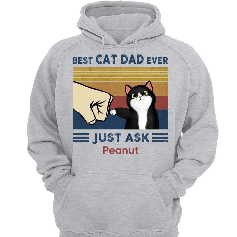 Perfect Gift for Cat Dads - Custom Cat Fist Bump - Personalized Shirt - Perfect Gift for Cat Dads - Image 3