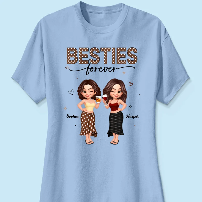 Besties Forever Polka Dot Patterned - Personalized Shirt - Image 15