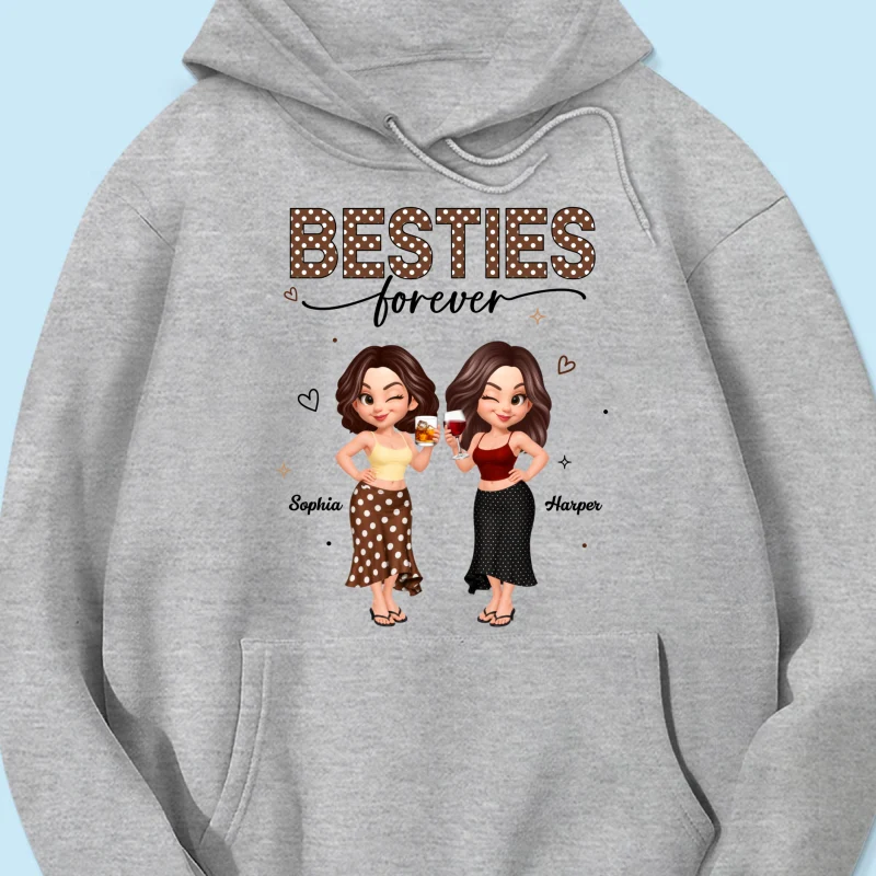 Besties Forever Polka Dot Patterned - Personalized Shirt - Image 21