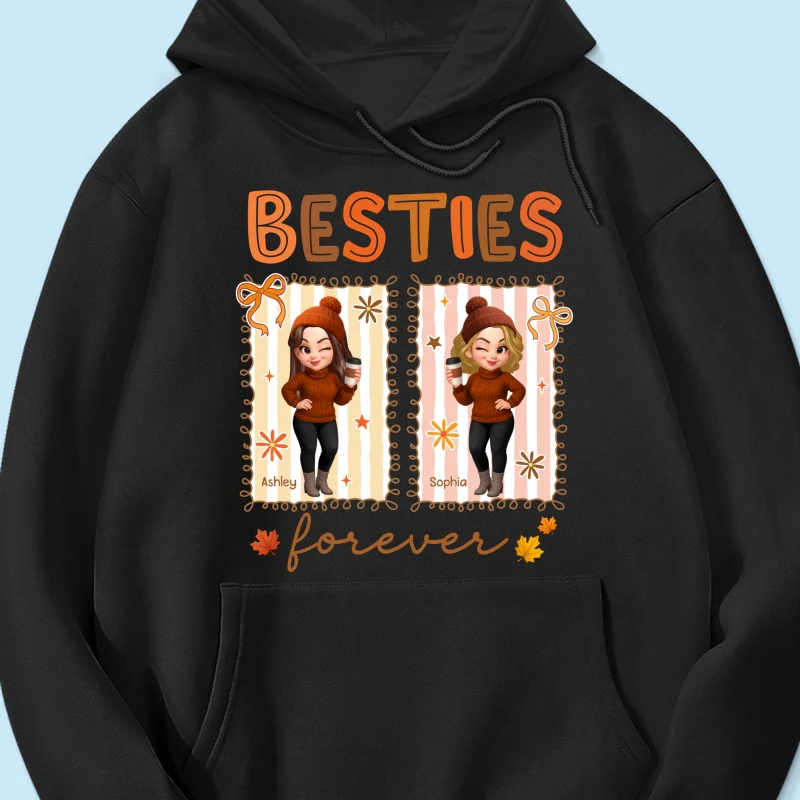 Besties Sisters Forever Fall Season Coquette Bow Personalized Sweatshirt - Image 24