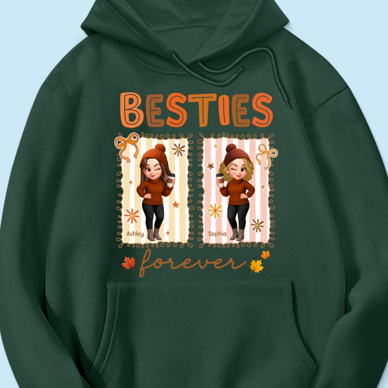 Besties Sisters Forever Fall Season Coquette Bow Personalized Sweatshirt - Image 28