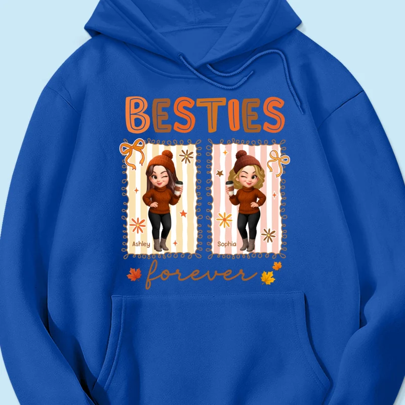 Besties Sisters Forever Fall Season Coquette Bow Personalized Sweatshirt - Image 29