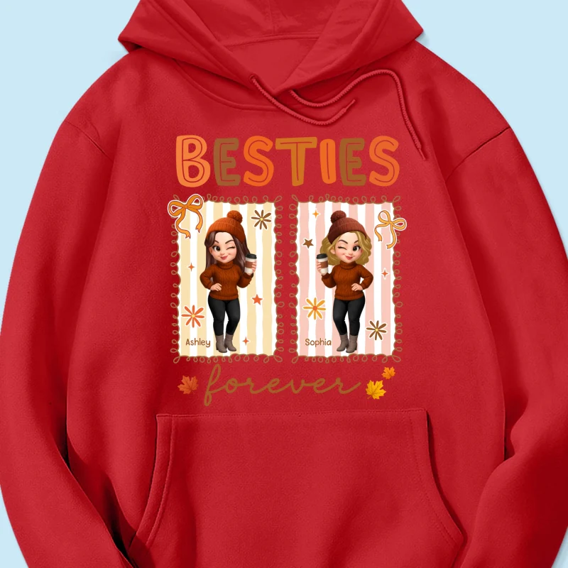 Besties Sisters Forever Fall Season Coquette Bow Personalized Sweatshirt - Image 30