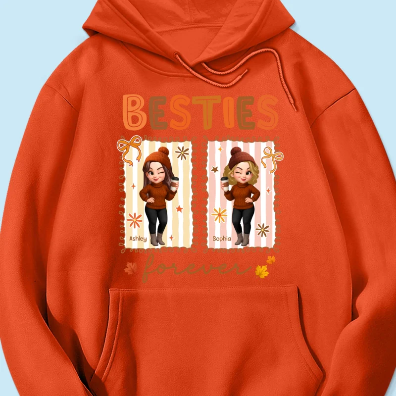 Besties Sisters Forever Fall Season Coquette Bow Personalized Sweatshirt - Image 31