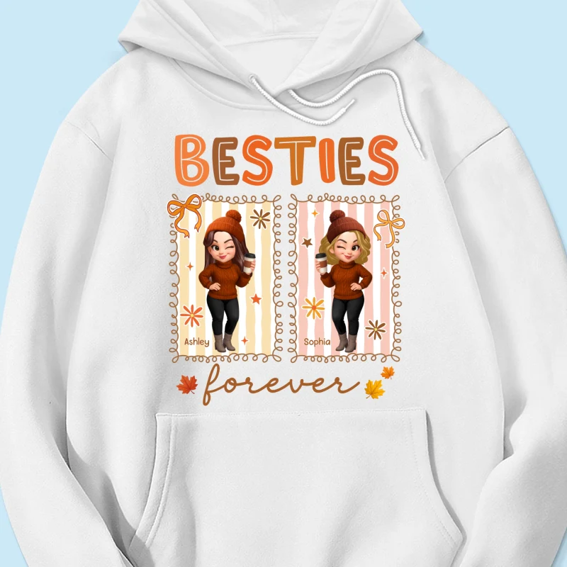 Besties Sisters Forever Fall Season Coquette Bow Personalized Sweatshirt - Image 32