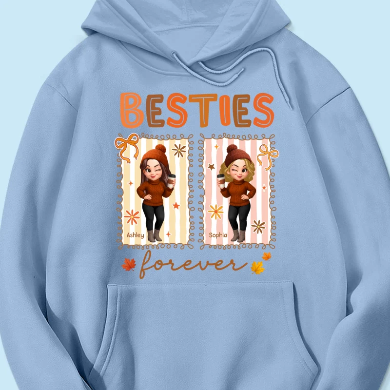 Besties Sisters Forever Fall Season Coquette Bow Personalized Sweatshirt - Image 35