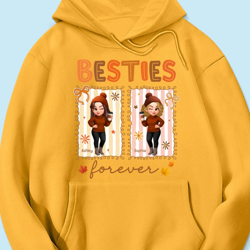 Besties Sisters Forever Fall Season Coquette Bow Personalized Sweatshirt - Image 36