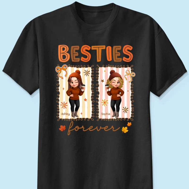 Besties Sisters Forever Fall Season Coquette Bow Personalized Sweatshirt - Image 41