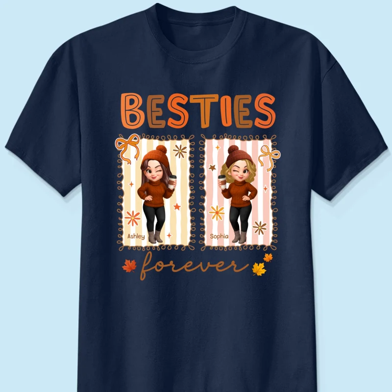 Besties Sisters Forever Fall Season Coquette Bow Personalized Sweatshirt - Image 42