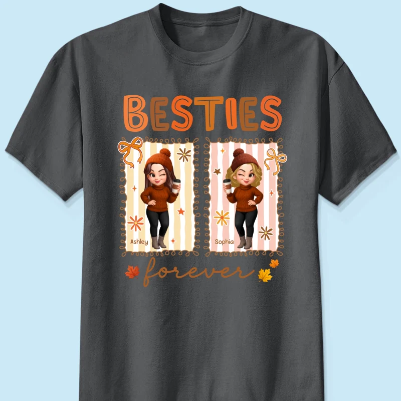 Besties Sisters Forever Fall Season Coquette Bow Personalized Sweatshirt - Image 43