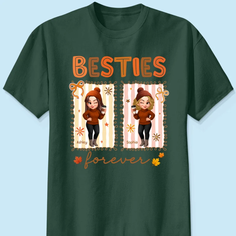 Besties Sisters Forever Fall Season Coquette Bow Personalized Sweatshirt - Image 45