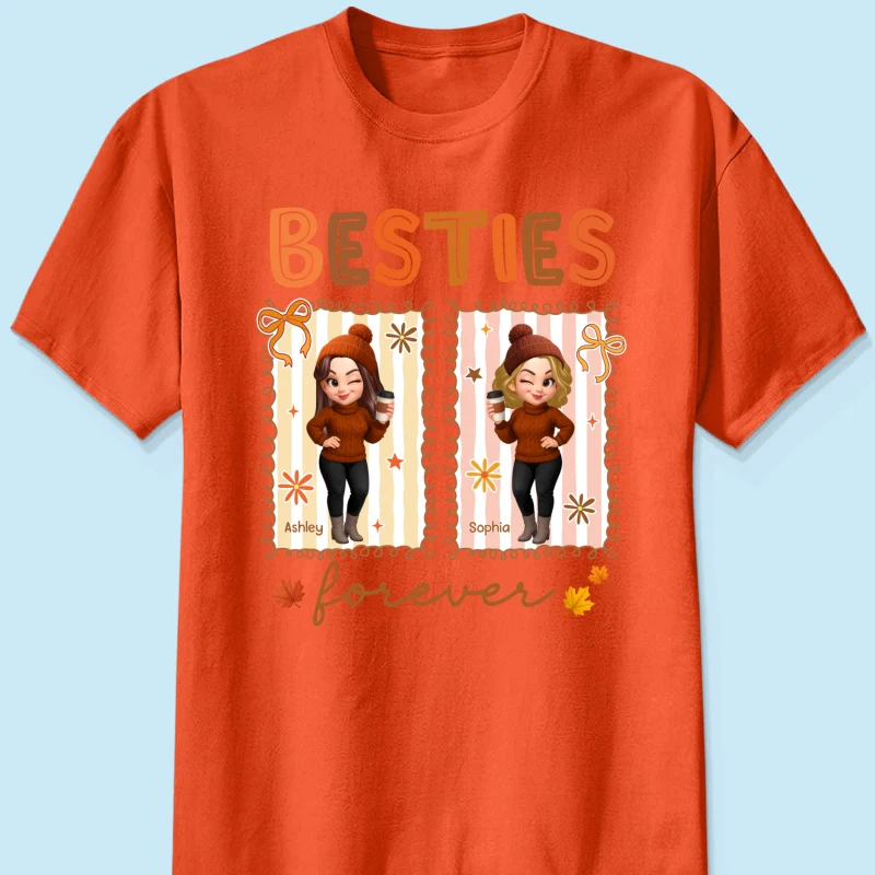Besties Sisters Forever Fall Season Coquette Bow Personalized Sweatshirt - Image 48