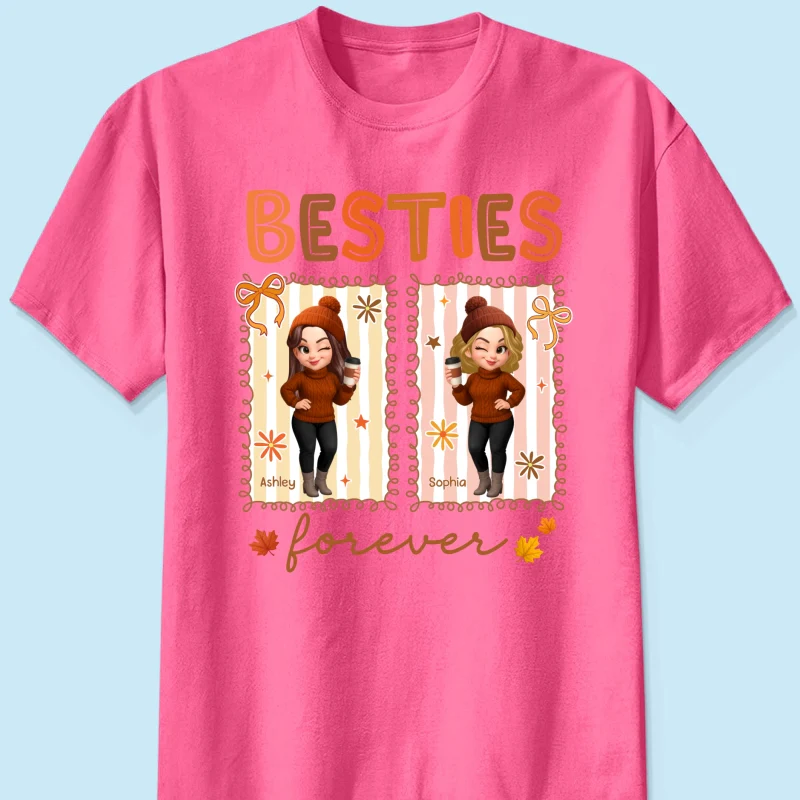 Besties Sisters Forever Fall Season Coquette Bow Personalized Sweatshirt - Image 49