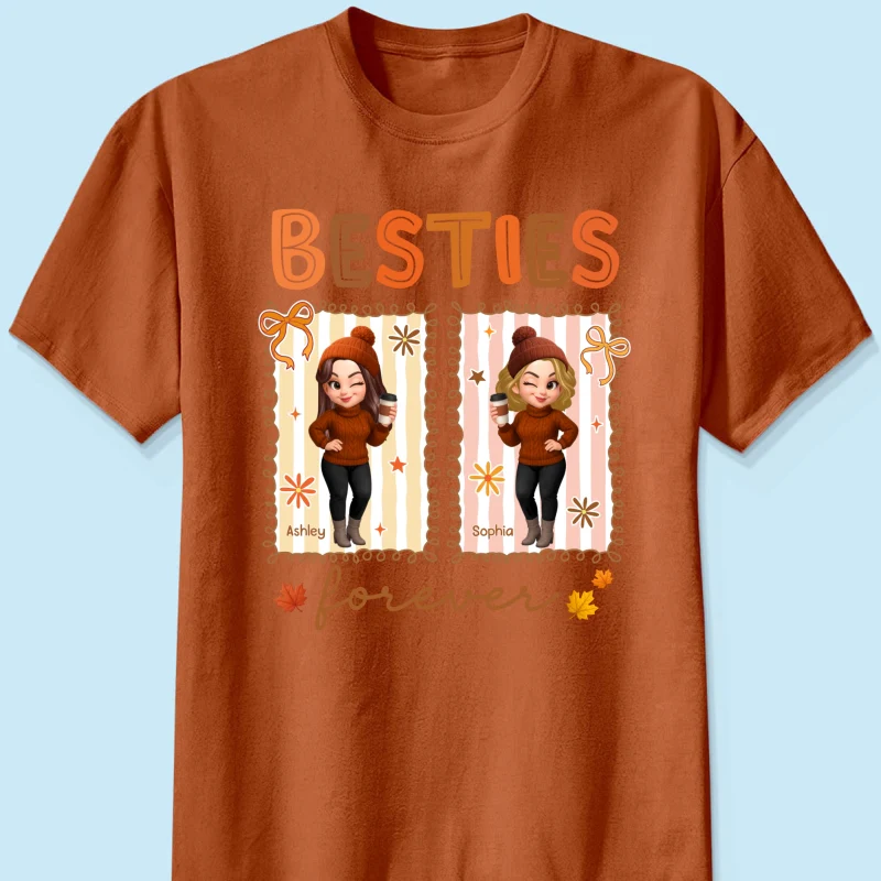 Besties Sisters Forever Fall Season Coquette Bow Personalized Sweatshirt - Image 59