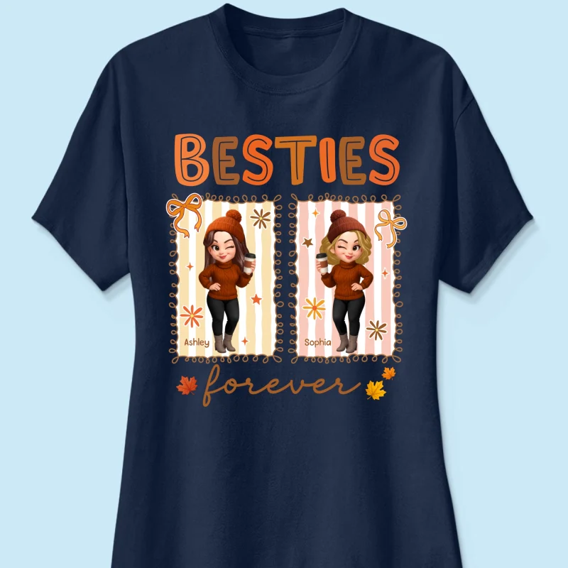 Besties Sisters Forever Fall Season Coquette Bow Personalized Sweatshirt - Image 61