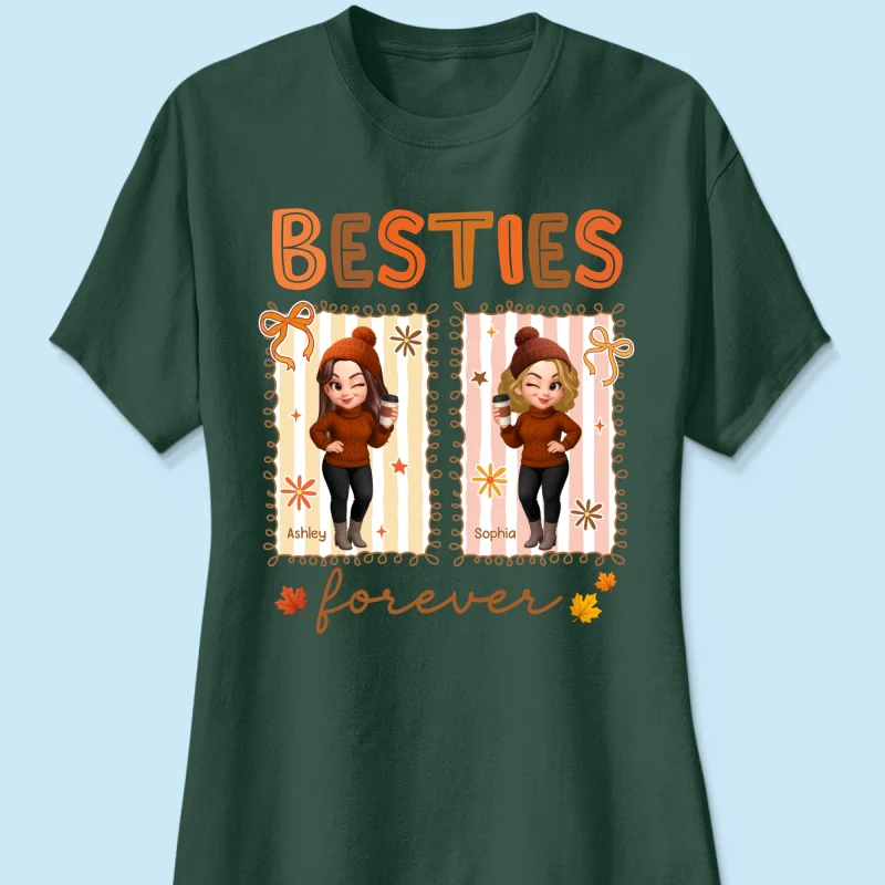 Besties Sisters Forever Fall Season Coquette Bow Personalized Sweatshirt - Image 64