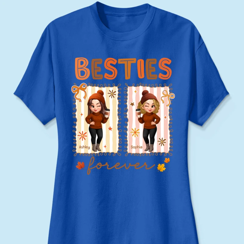 Besties Sisters Forever Fall Season Coquette Bow Personalized Sweatshirt - Image 65
