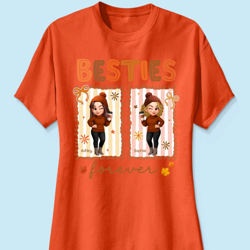 Besties Sisters Forever Fall Season Coquette Bow Personalized Sweatshirt - Image 67