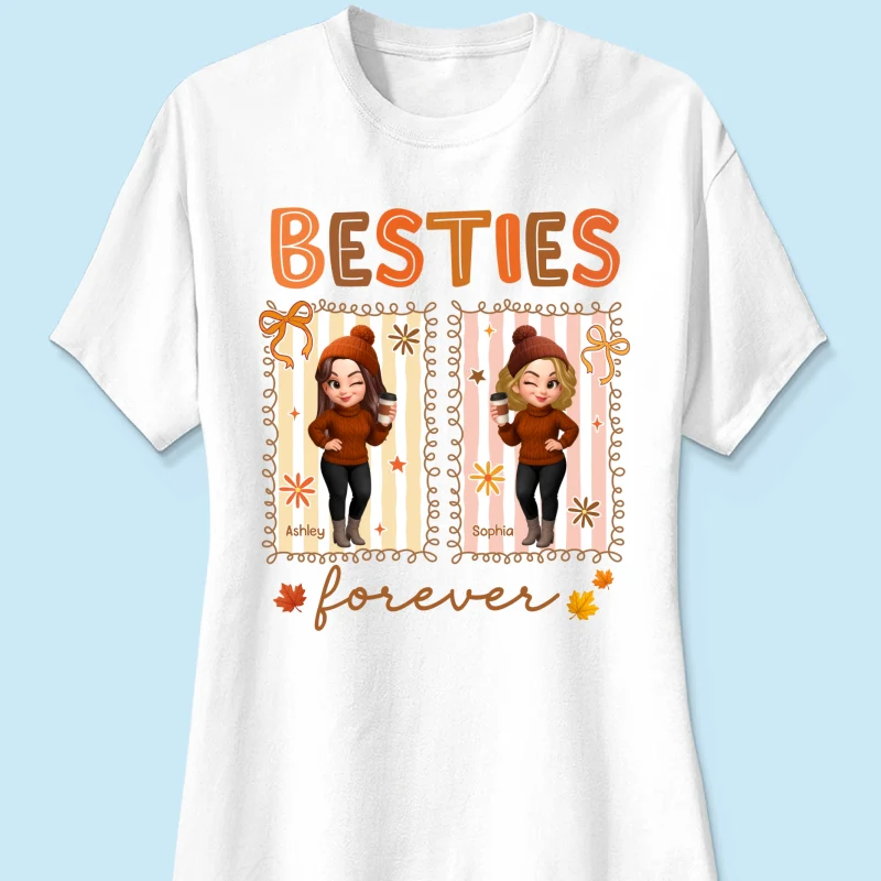 Besties Sisters Forever Fall Season Coquette Bow Personalized Sweatshirt - Image 68