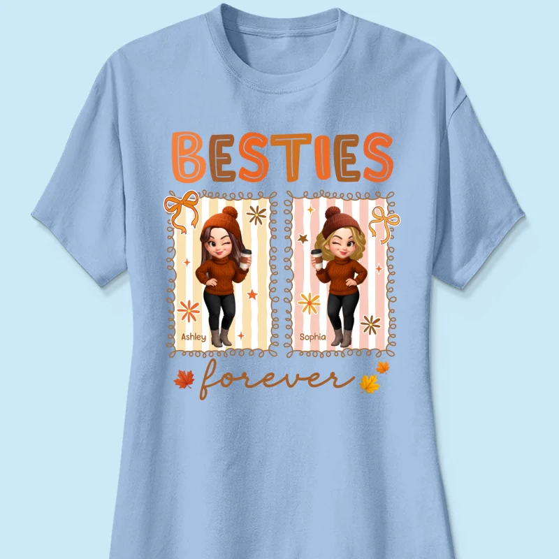 Besties Sisters Forever Fall Season Coquette Bow Personalized Sweatshirt - Image 71