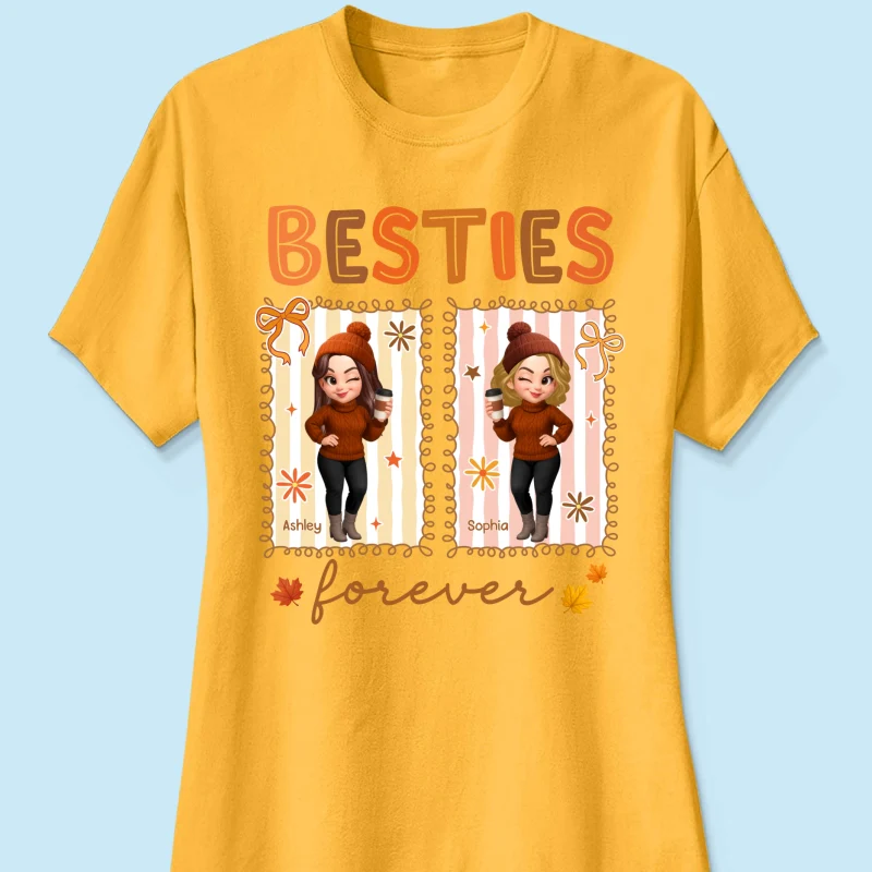 Besties Sisters Forever Fall Season Coquette Bow Personalized Sweatshirt - Image 72
