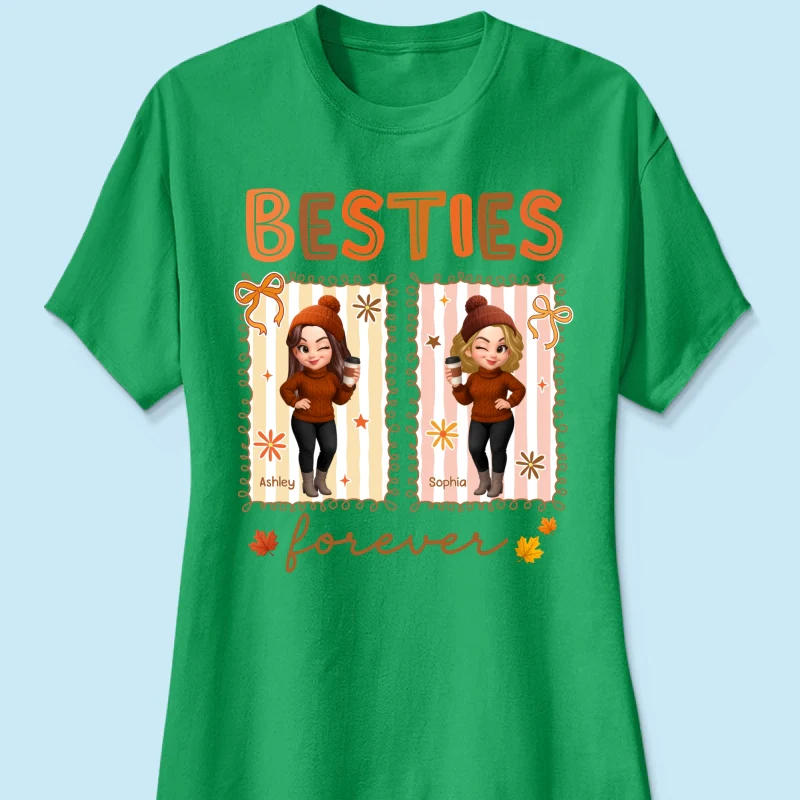 Besties Sisters Forever Fall Season Coquette Bow Personalized Sweatshirt - Image 73
