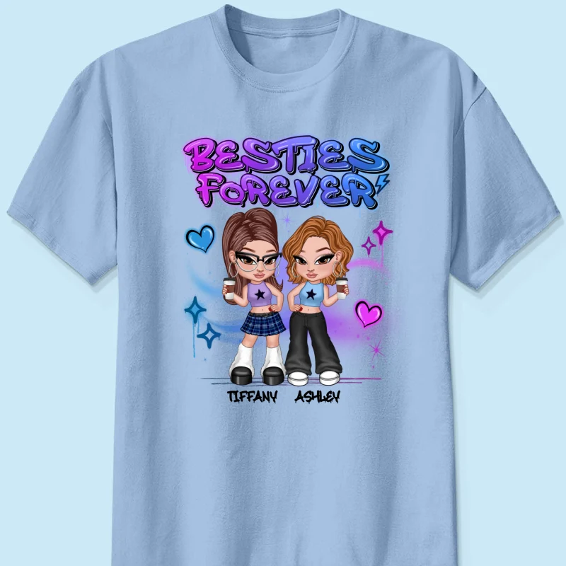 Besties Sisters Y2K Airbrushed Personalized Shirt - Image 10