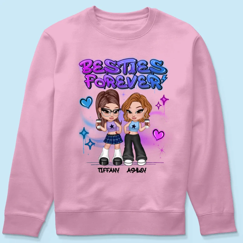 Besties Sisters Y2K Airbrushed Personalized Shirt - Image 21