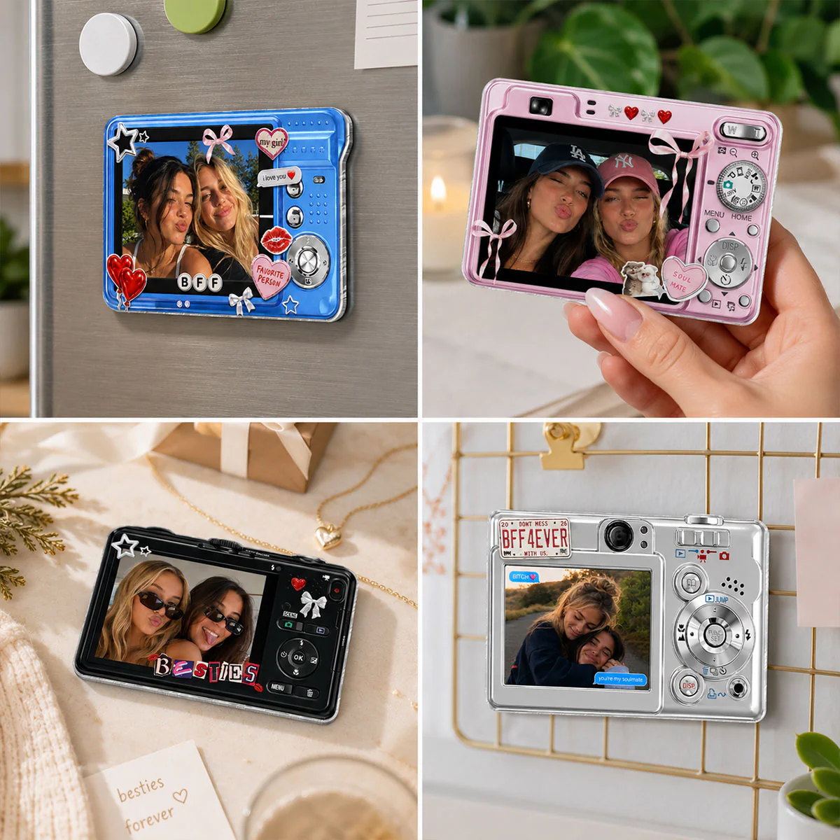 Besties Y2K Digital Camera Photo Uploaded - Personalized Acrylic Magnet - Image 8