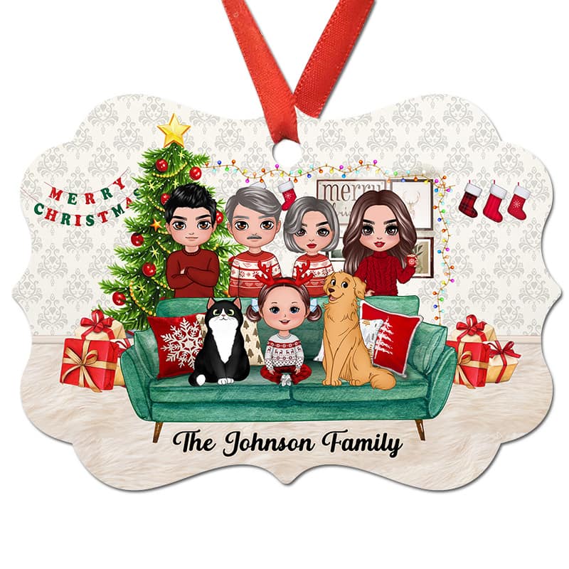 Big Family Gathering Personalized Christmas Ornament