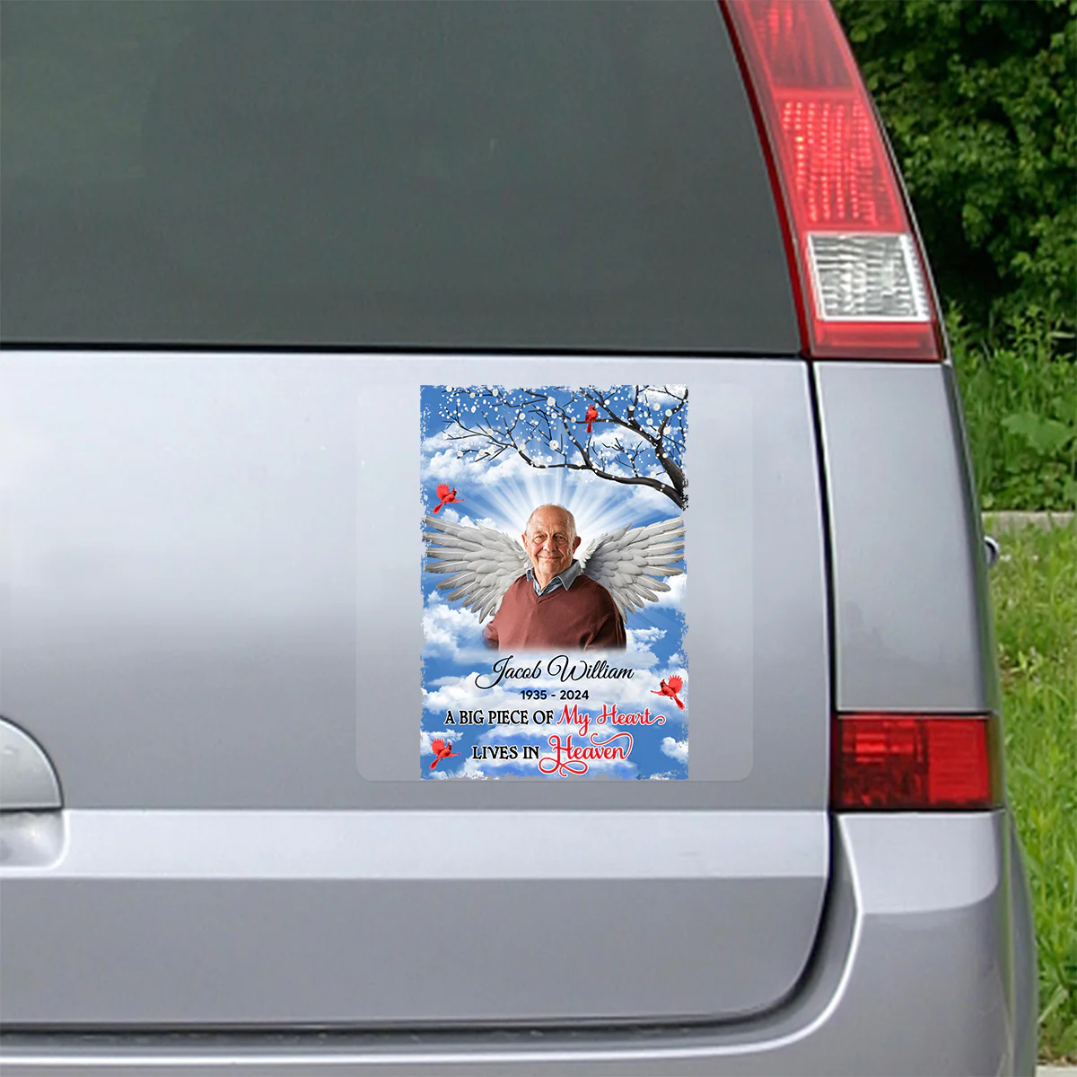 Big Piece Of My Heart Memorial Personalized Car Decal - Image 3