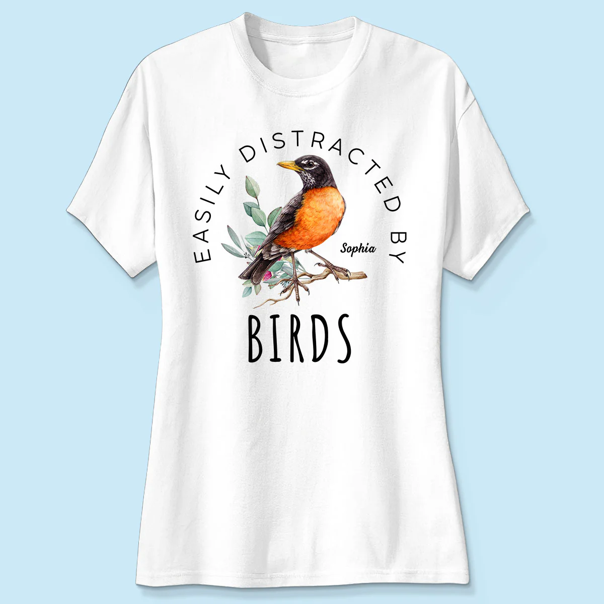 Bird Lady Easily Distracted By Birds Bird Watcher Shirt, Twitcher Shirt Personalized Shirt, Gift for Bird Lover - Image 4