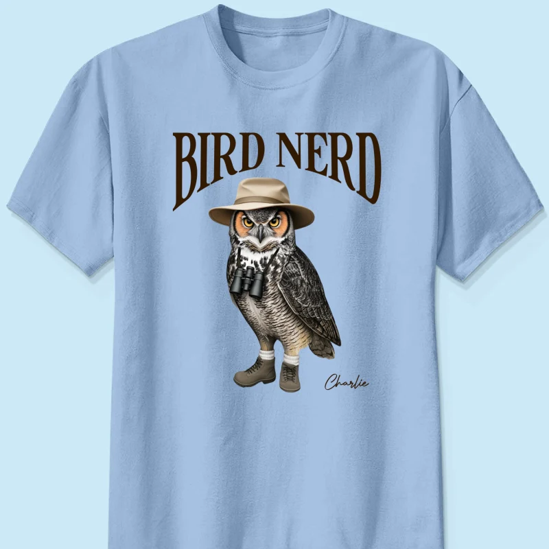 Bird Nerd Custom Name Funny - Personalized Shirt - Gift for Bird Lover, Birdwatcher, Bird Watching Gifts - Image 15